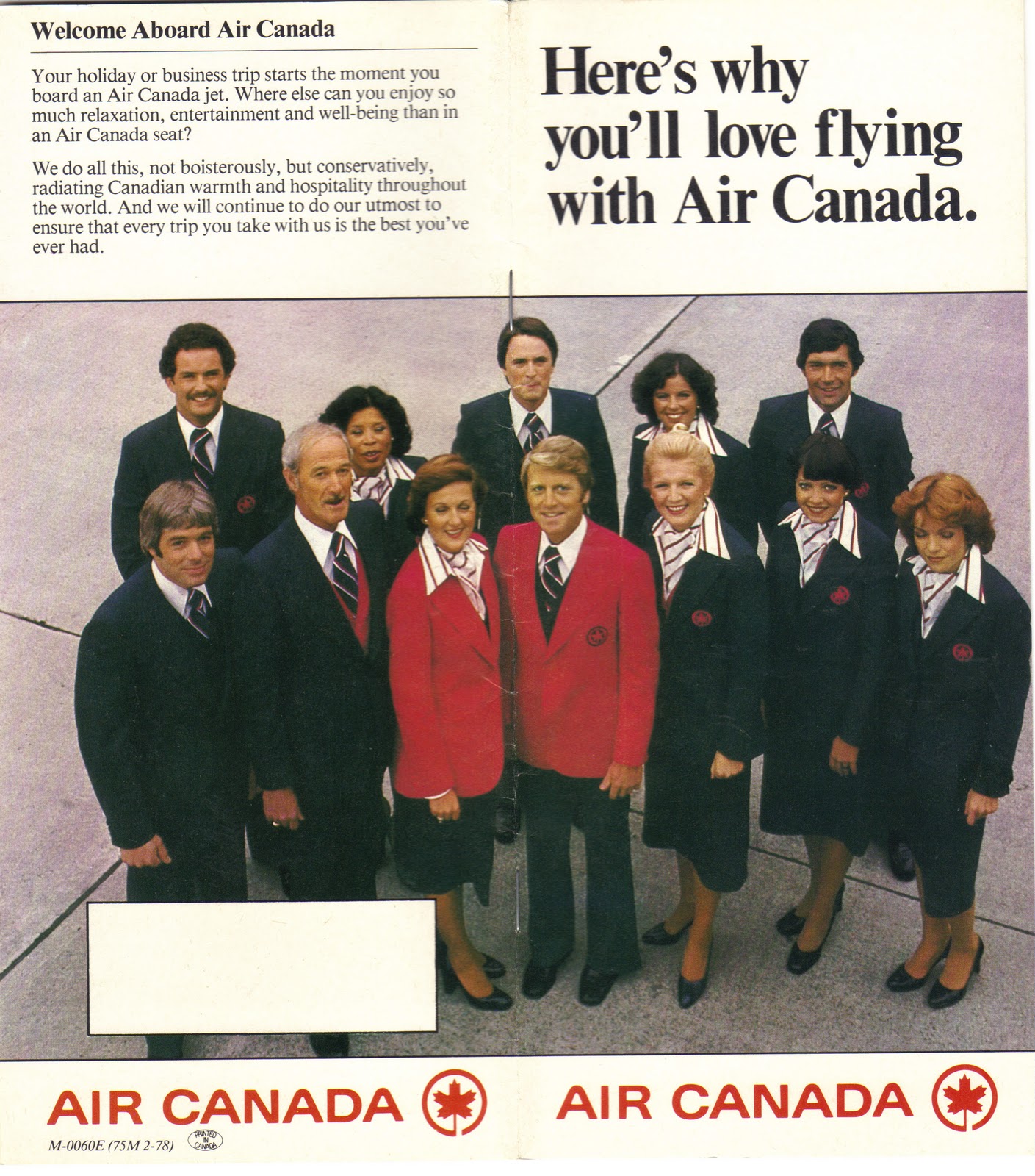 Airlines Past Present Air Canada Inflight Service Brochure 1978