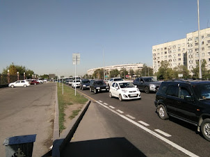 Heavy Traffic during "Office Hours" in Almaty city.