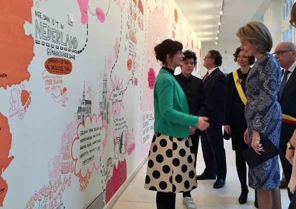 Queen Mathilde of Belgium visited the exhibition “Design Derby Holland-Belgium” at the Design Museum in Gent