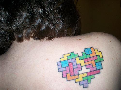 Tatuaje Corazon Tetris ~ Tatuajes Corazones | Tatuajes Románticos