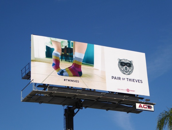 Pair of Thieves socks Twinsies Target billboard Pair of Thieves socks Twinsies Target billboard