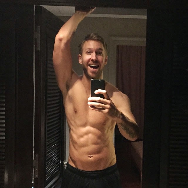 Calvin Harris Shirtless Selfie