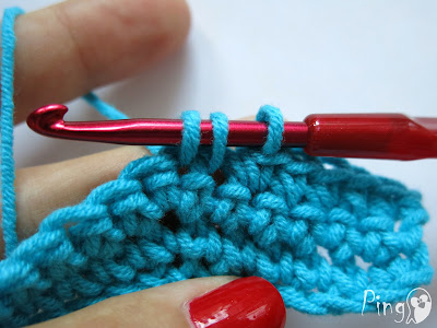 Single Crochet Decrease - step by step instruction by Pingo - The Pink Penguin