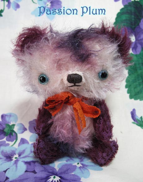 tie dye mohair artist bear