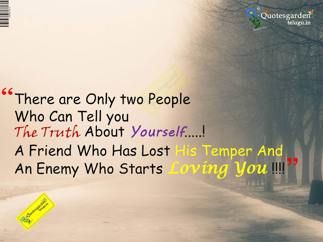 Latest quotes about life - Friend and enemy quotations - Best inspirational quotes to know who are you