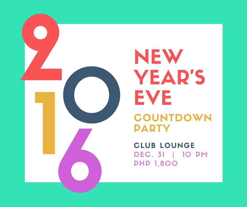 Manila Shopper: Countdown to 2016 / New Year&#039;s Eve Parties &amp; Celebration