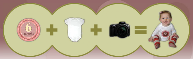 sticker plus onesie plus camera equals baby portrait ideas