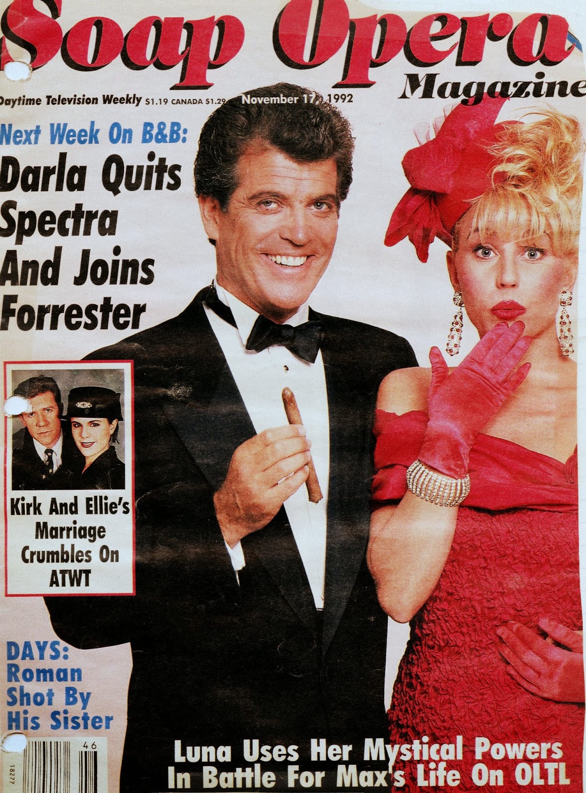 Soap Opera Magazine CoverNovember 17, 1992