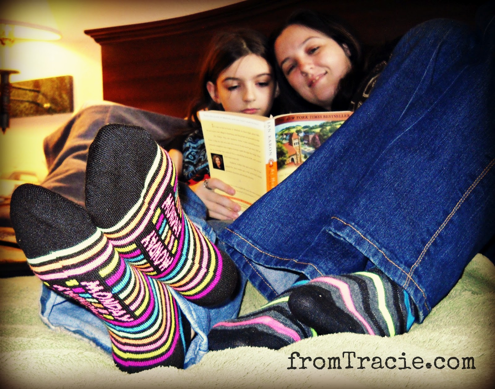 From Tracie Cozy Reading With SemiMatching Socks