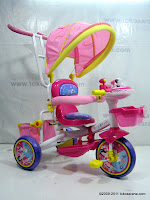 GoldBaby Pororo Winch Baby Tricycle in Pink