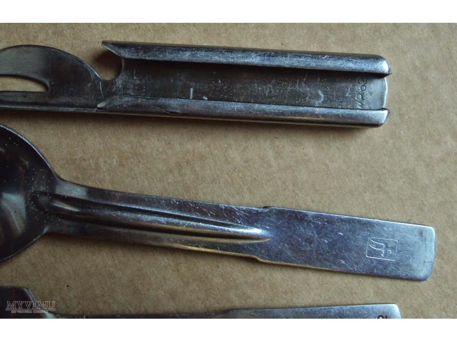 bingbabel Polish Army Eating Utensils 1950s / 1960s