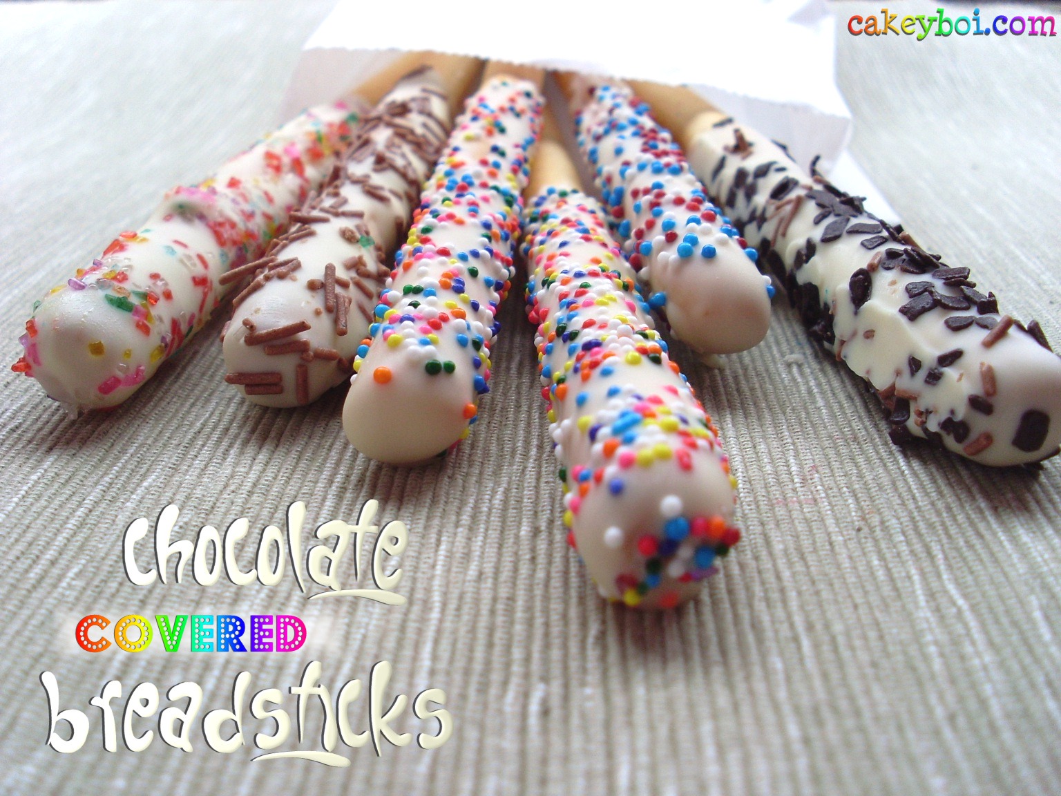 breadstick and chocolate dip