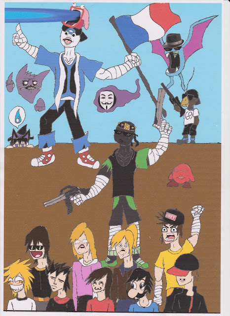 "Révolution en classe de Français" Par Ángel Andrade Carballido Artiste de 3º ESO A - LIcence CC BY-SA