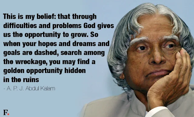 APJ Abdul Kalam, Former President, Inspirational Quotes,