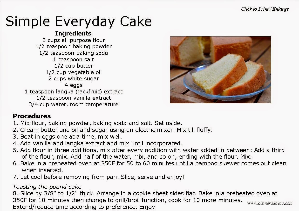 Simple Everyday Cake KUSINERA DAVAO