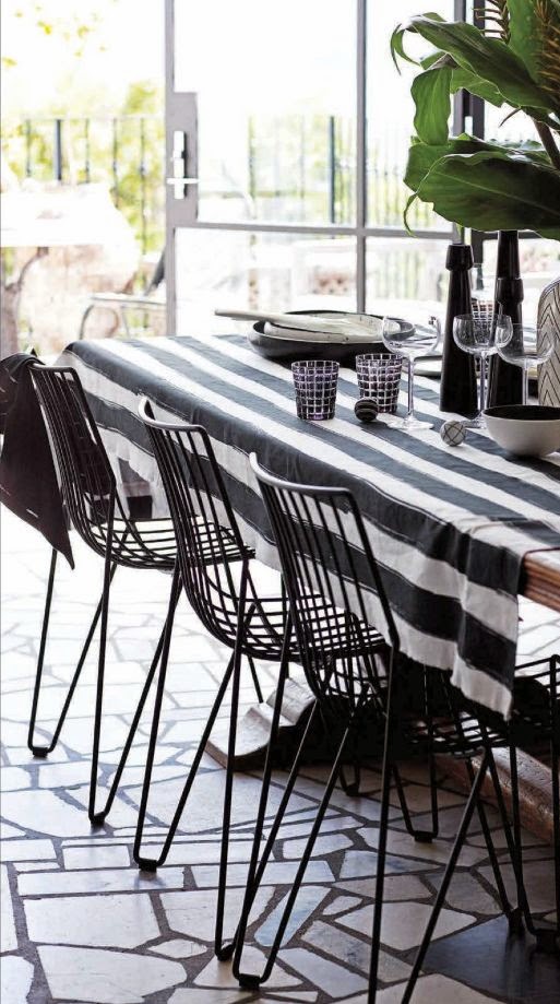 15 comedores decorados en blanco y negro Comedor de 6 sillas sencillo blanco con gris
