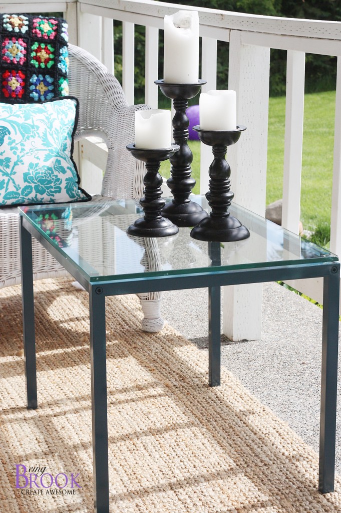 Spray Painting Metal Table {Porch spruce up} BeingBrook