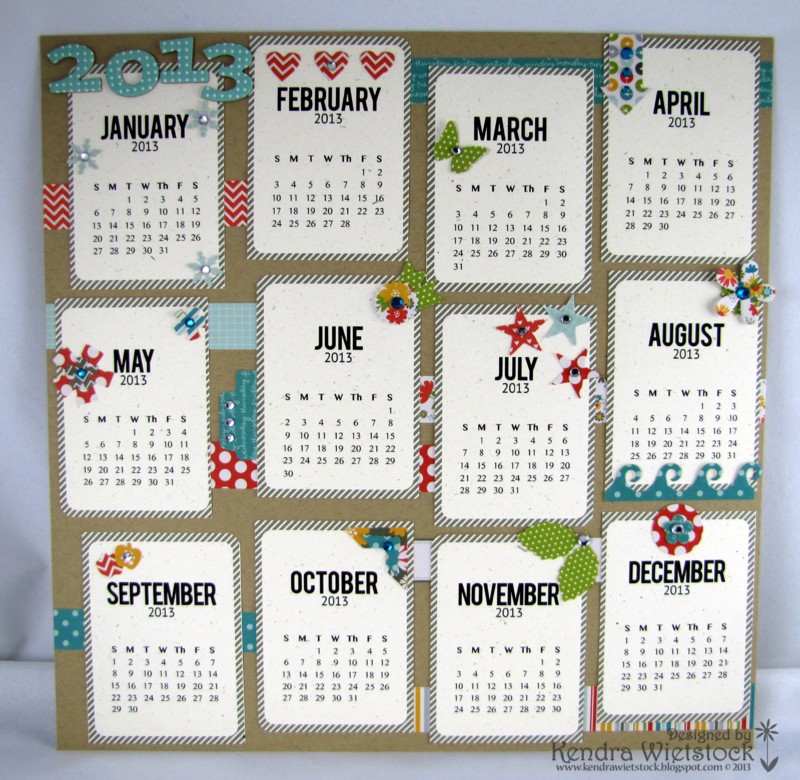 Kendra's Paper Creations AtAGlance Studio Calendar