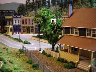 Town view from trestle in front of house