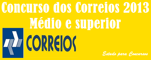 Concurso Correios 2013 sem definicao