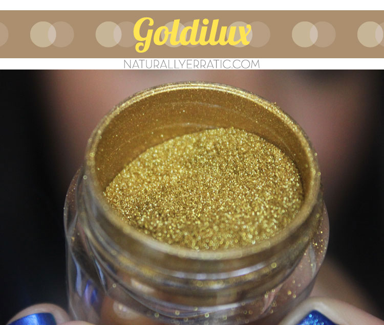 Sugarpill Goldilux Swatch Sugarpill Cosmetics, Sugarpill Goldilux Swatch, Goldilux Swatch, Gold eye shadow