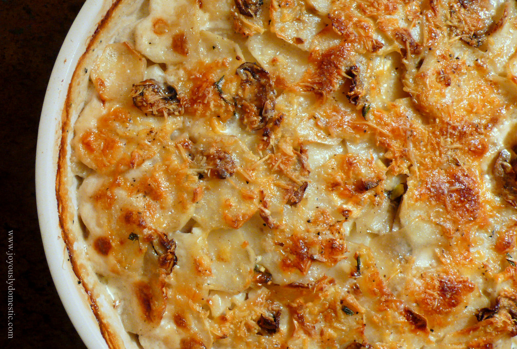 Joyously Domestic Potato & Mushroom Gratin