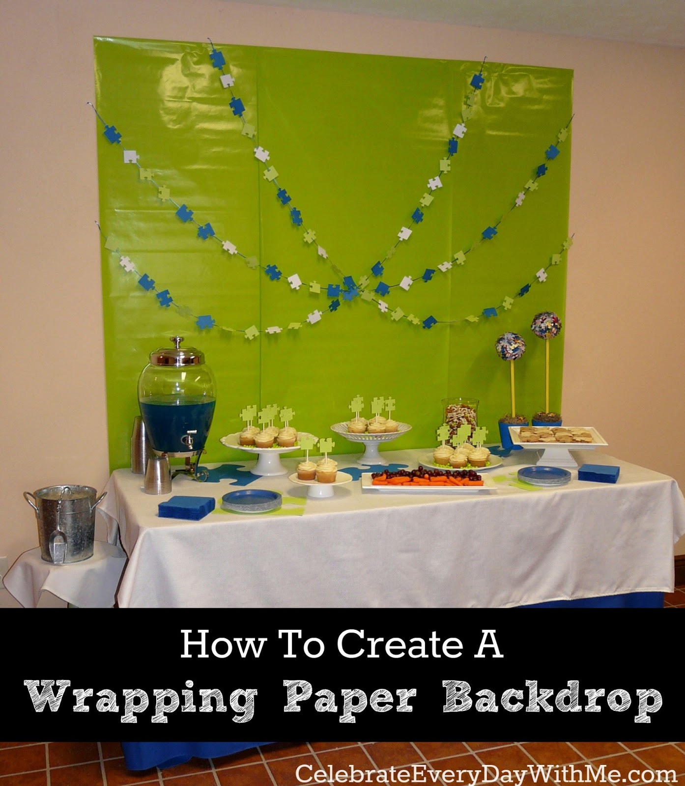 How to Create a Wrapping Paper Backdrop Celebrate Every Day With Me