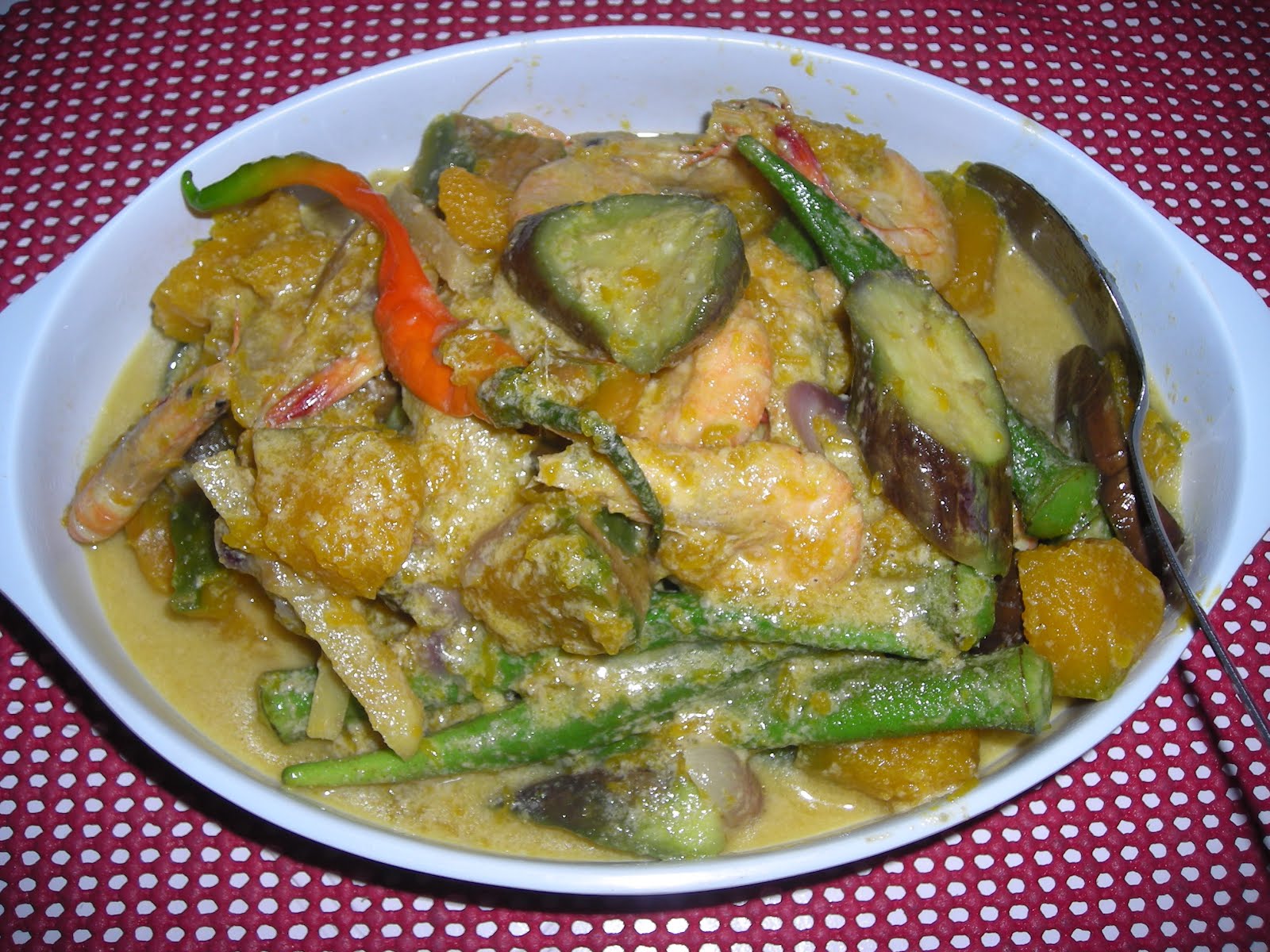 ginataang kalabasa at okra