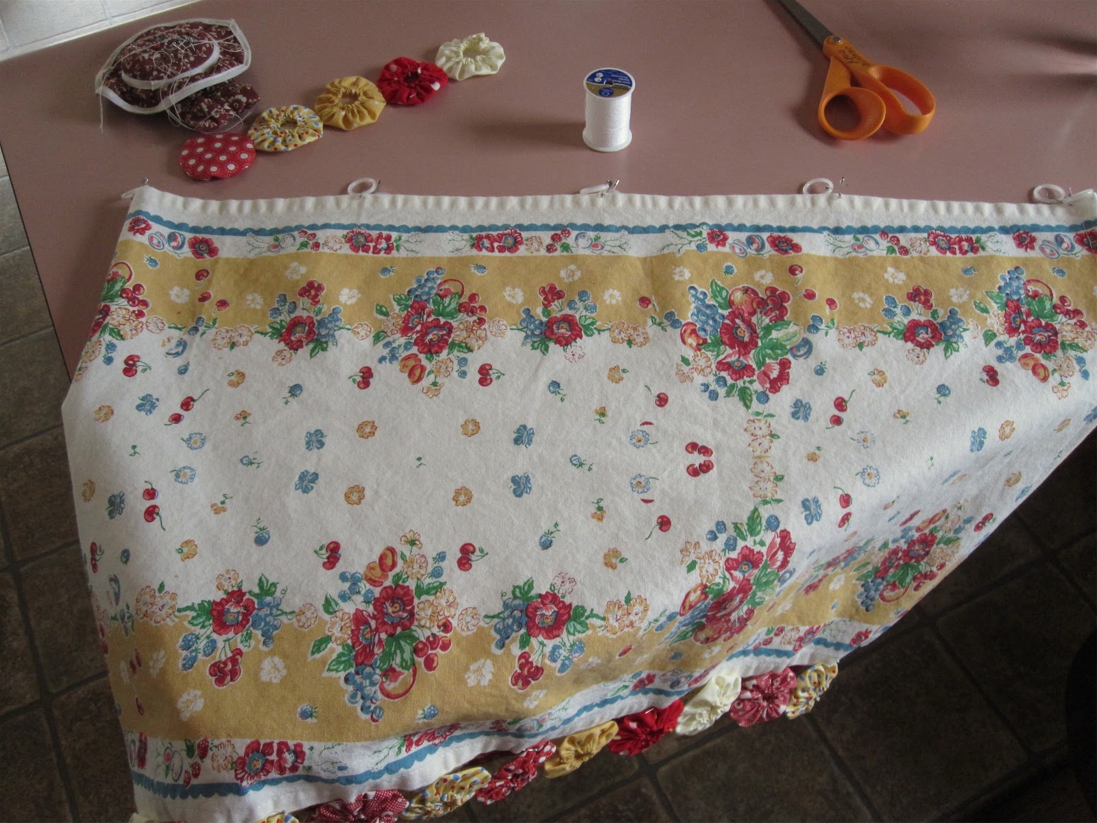 Catherine Holman Folk Art Laundry Room Curtain Tutorial