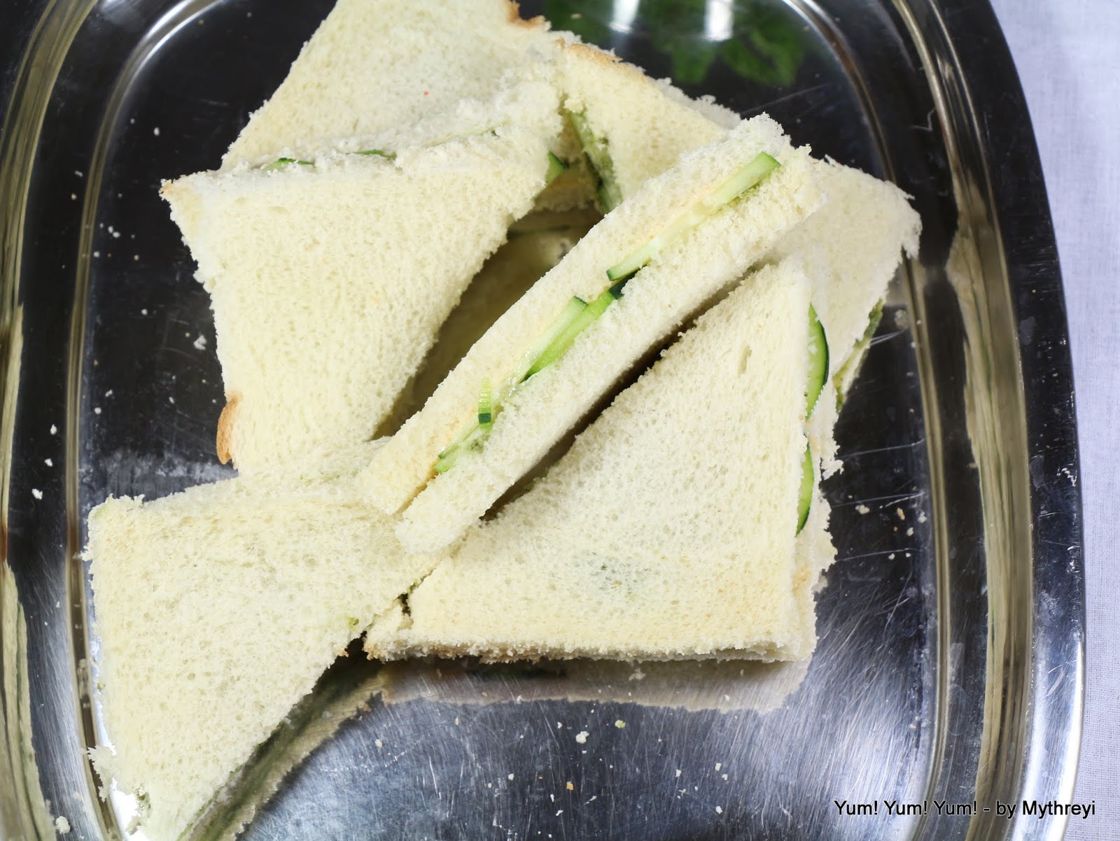 Yum! Yum! Yum! Mint Cucumber Sandwiches