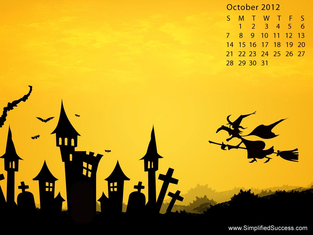 October 2012 Desktop Wallpaper Calendar - Calendarshub.com