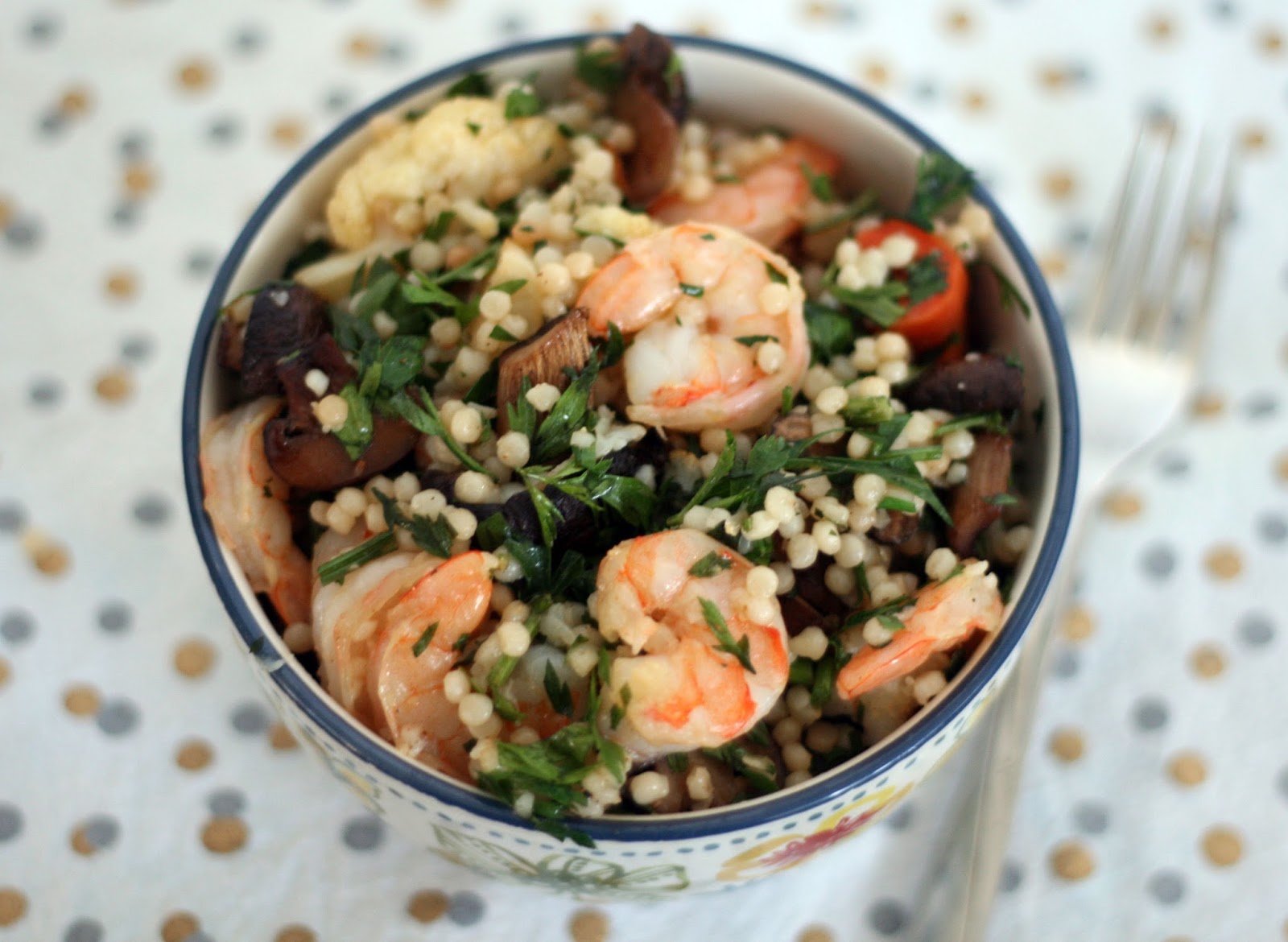 Recipes by Rachel Rappaport Roasted Shrimp and Vegetable Pearl Cous