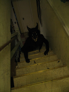 creepy scary weird wtf vintage photo image werewolf basement
