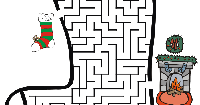 6 Easy Christmas Mazes For Kids