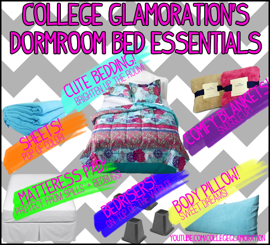 Glamoration What to Bring to College Bed Essentials!