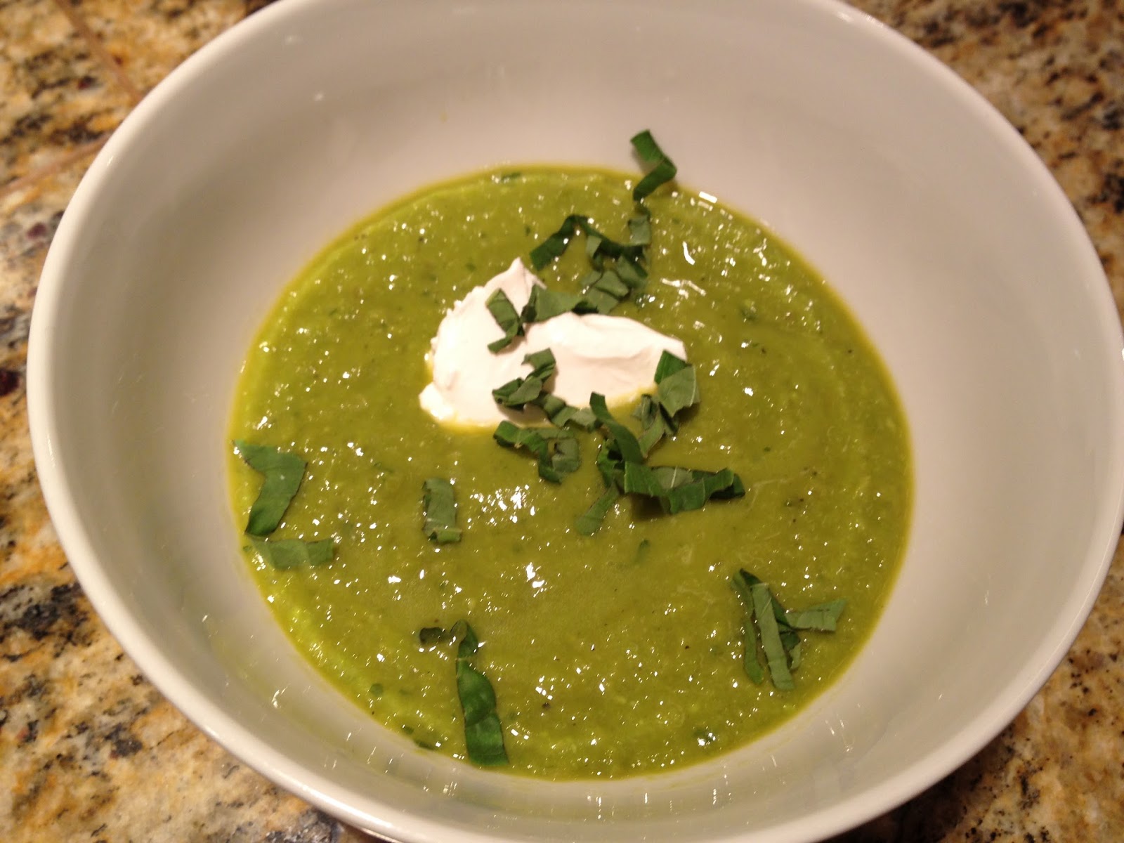 marvelous things chilled basil pea soup