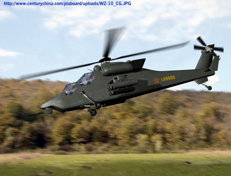 WZ-10 PLA Army Attack Helicopter