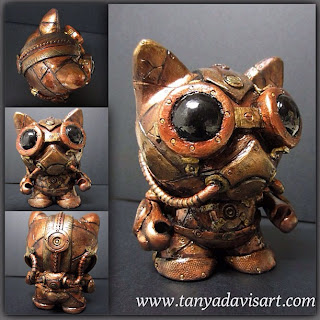 Trikky Munny, customized toy, munny steampunk, Tanya Davis