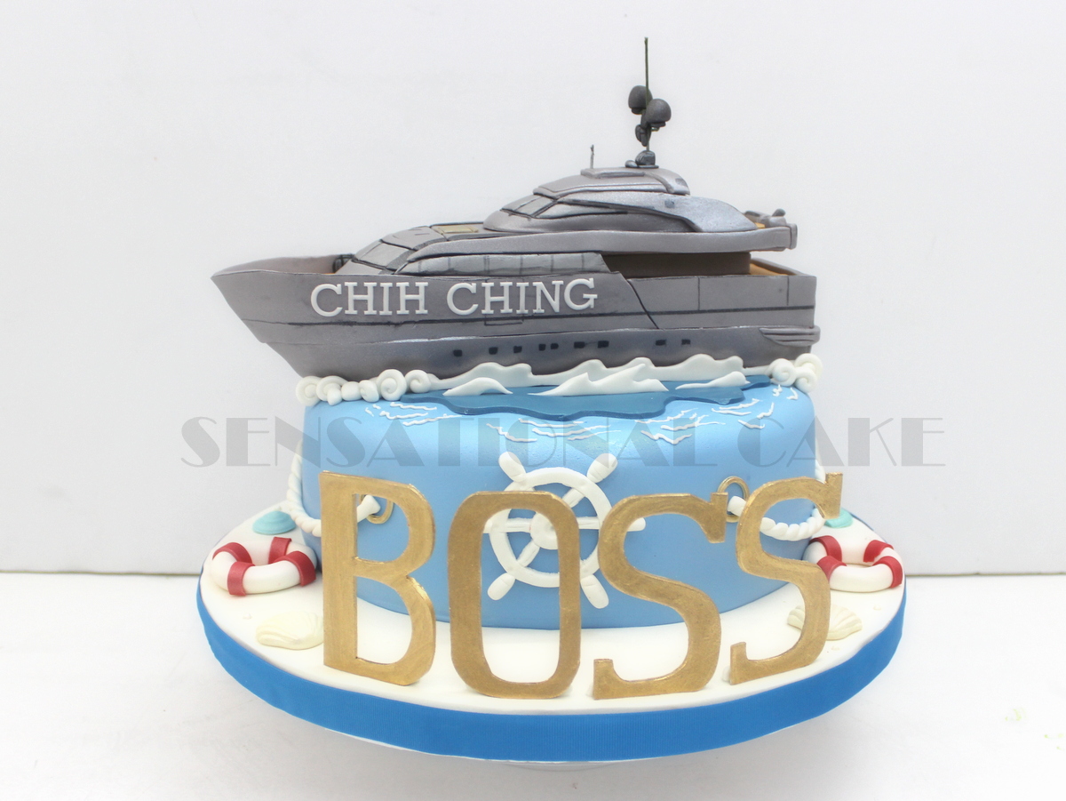 The Sensational Cakes: YACHT CAKE FOR A BOSS # ONE MARINA ...