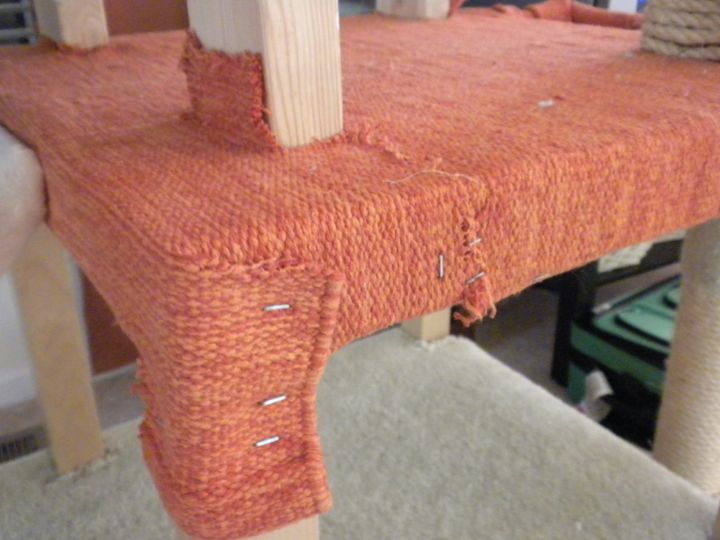 Foster House DIY Cat Tree, Phase Two Carpeting a Cat . . . Tree