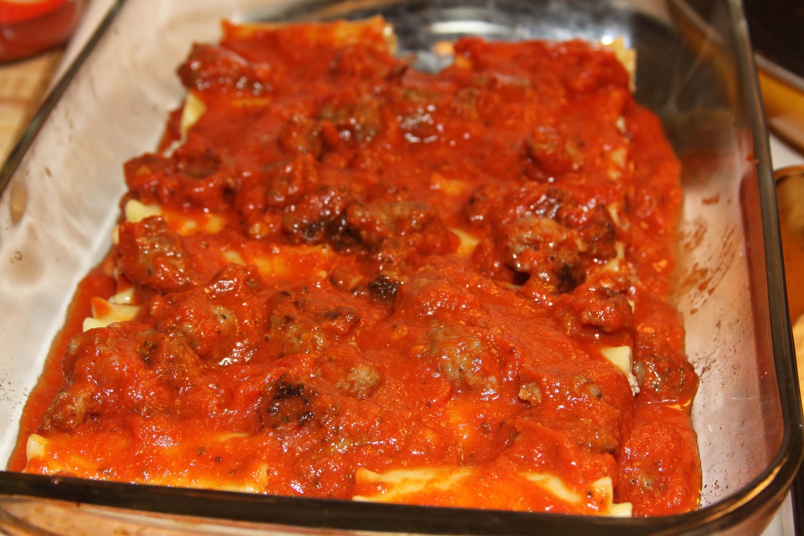 For the Love of Food Ragù Sausage Stuffed Jumbo Rigatoni Pasta Bake