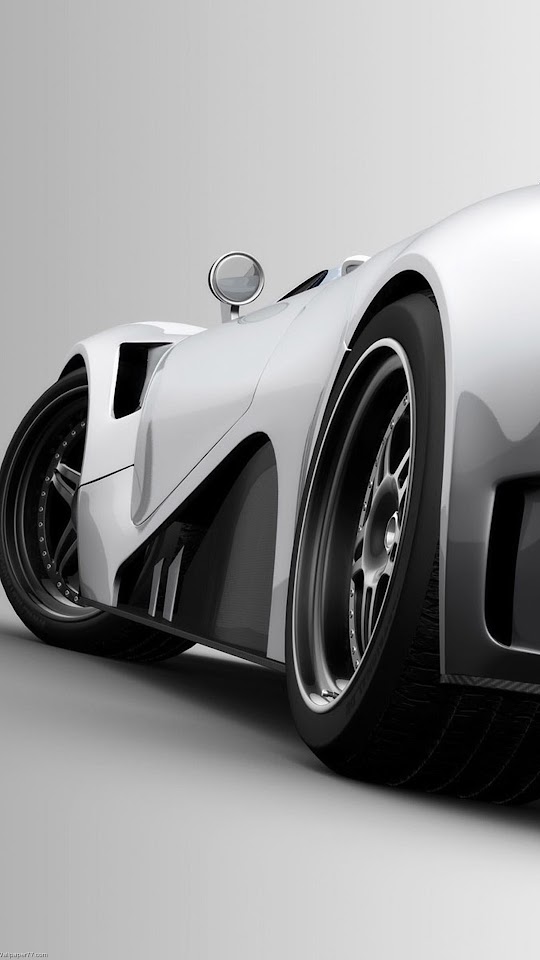 Black And White Super Sport Car Android Wallpaper