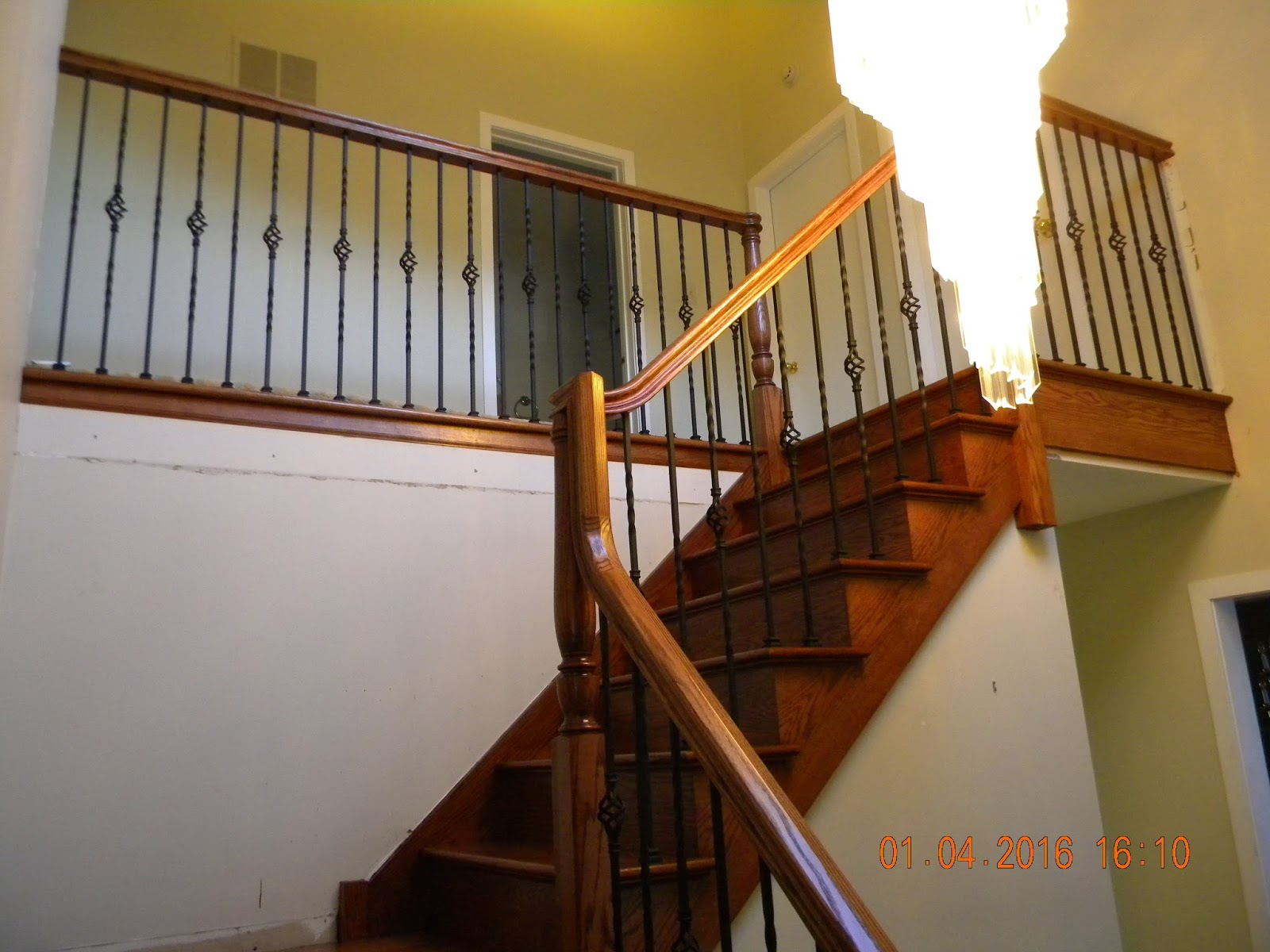 Wood Stairs and Rails and Iron Balusters Custom Stair Replacement Doylestown PA
