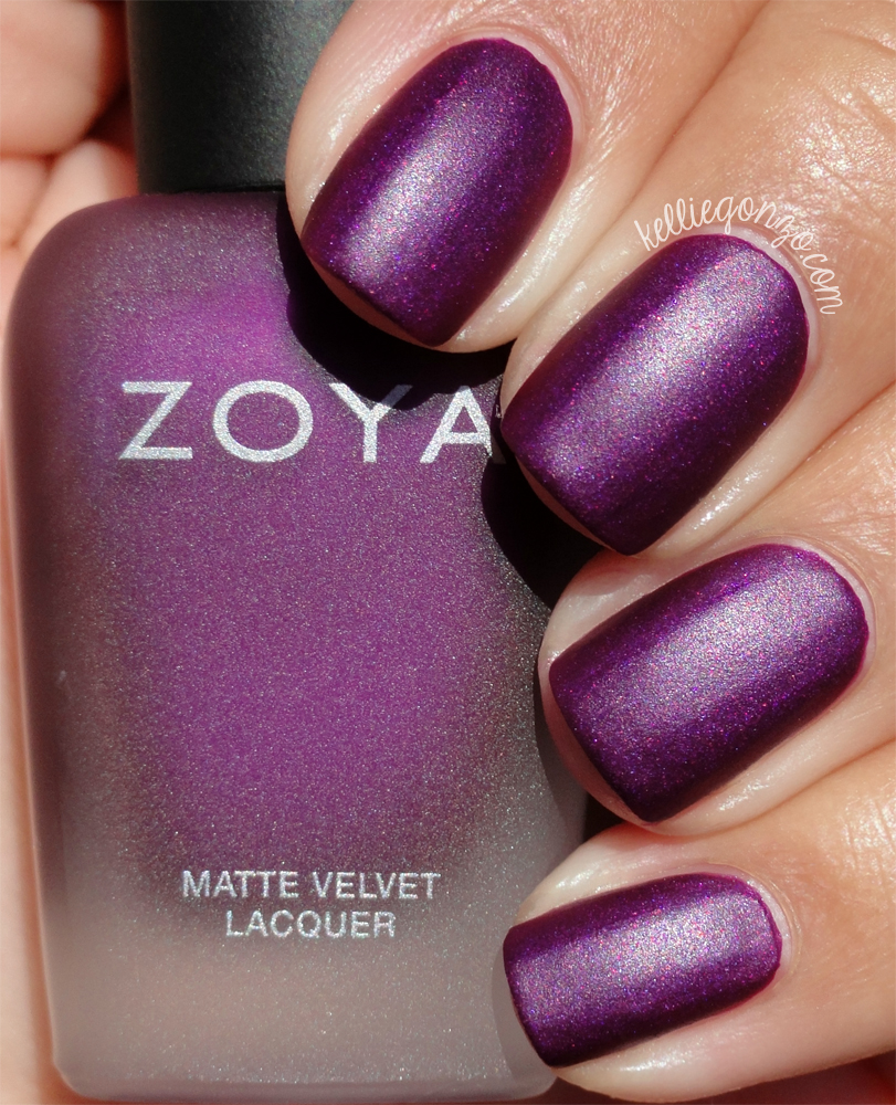 KellieGonzo Zoya Winter/Holiday 2015 Matte Velvet Collection Swatches