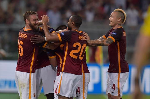 HT: AS Roma 1-1 Barcelona Champions League HT: AS Roma 1-1 Barcelona Champions League