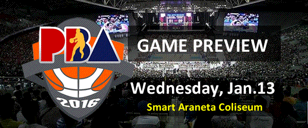 List of PBA Game Wednesday January 13, 2016 @ Smart Araneta Coliseum List of PBA Game Wednesday January 13, 2016 @ Smart Araneta Coliseum
