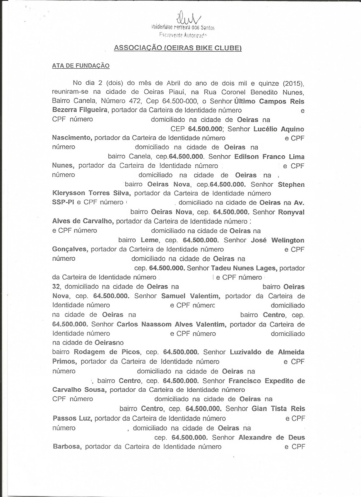 ata de reunião