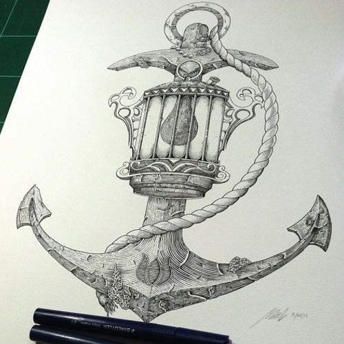 10-Anchor-Lamp-Muthahari-Insani-Beautifully-Detailed-Ink-Drawings-and-Doodles-www-designstack-co