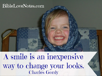 A smile is a good way to look beautiful Merry heart is good like medicine