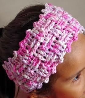 Pink Crochet Headband